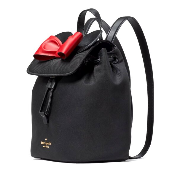 New Kate Spade Disney X Kate Spade New York Minnie 3d Flap Backpack Black - Picture 3 of 5